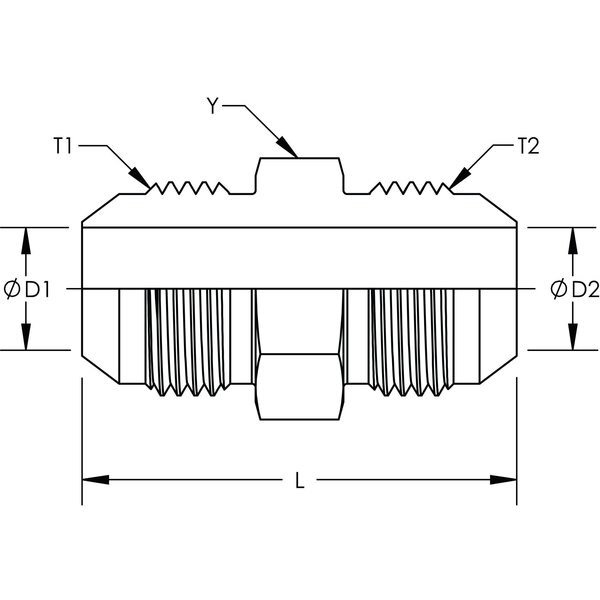 JIC Union Stainless Steel, World Wide Fittings, Mfr#: 2403X06X04SS